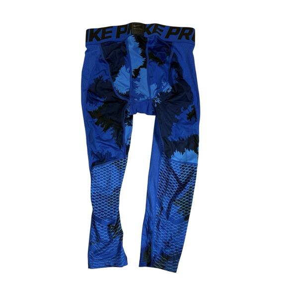 Nike Pro Hypercool Compression Pants Blue Camo Print Men’s Size Medium - Picture 1 of 5